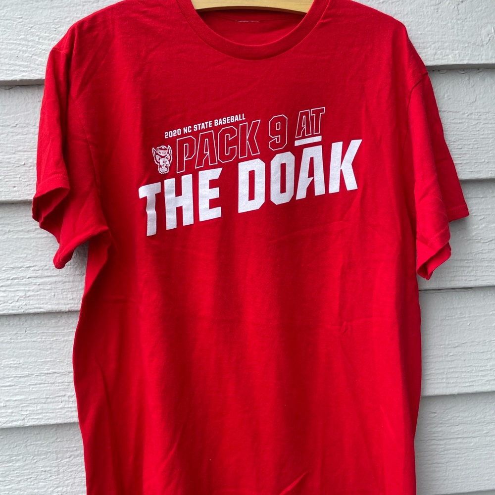 N C State Baseball at The Doak Red Men's T-Shirt